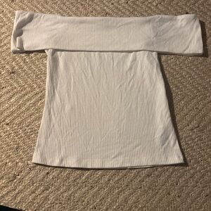 Old Navy White Ribbed Top